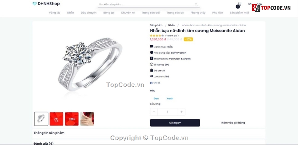 Source website,php,mysql,code web bán trang sức